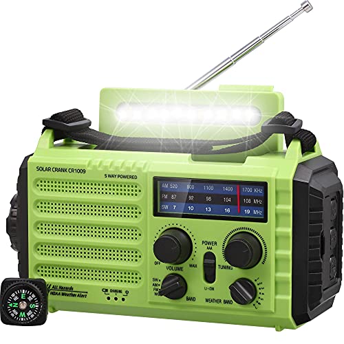 AM/FM/SW Baustellenradio Kurbelradio,...